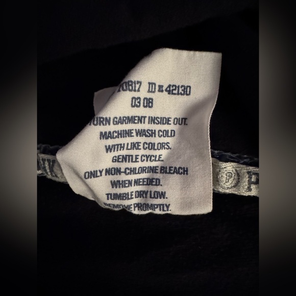 ❌SOLD❌ VS PINK VTG Y2K FULL ZIP HOODIE SWEATSHIRT 86 DOG LOGO RHINESTONES BLING - Picture 6 of 6